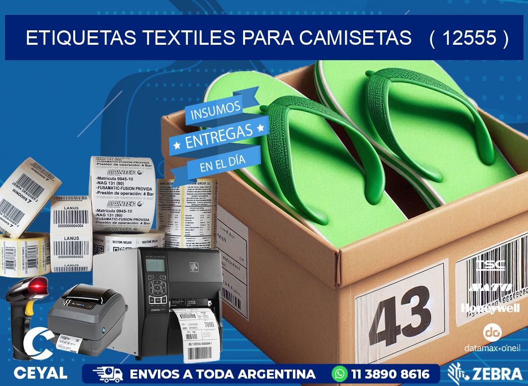 ETIQUETAS TEXTILES PARA CAMISETAS   ( 12555 )