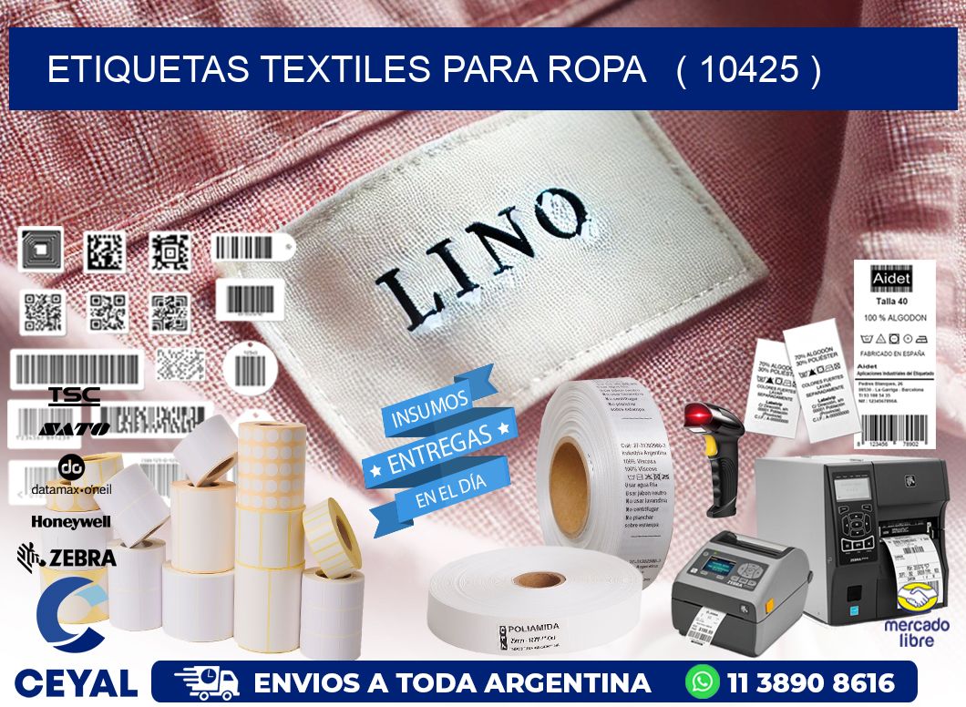 ETIQUETAS TEXTILES PARA ROPA   ( 10425 )