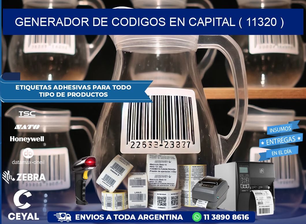 GENERADOR DE CODIGOS EN CAPITAL ( 11320 )