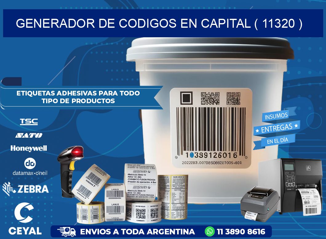 GENERADOR DE CODIGOS EN CAPITAL ( 11320 )