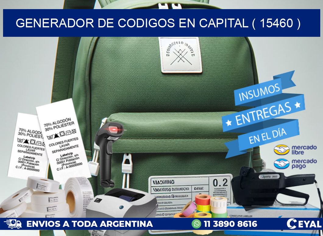 GENERADOR DE CODIGOS EN CAPITAL ( 15460 )