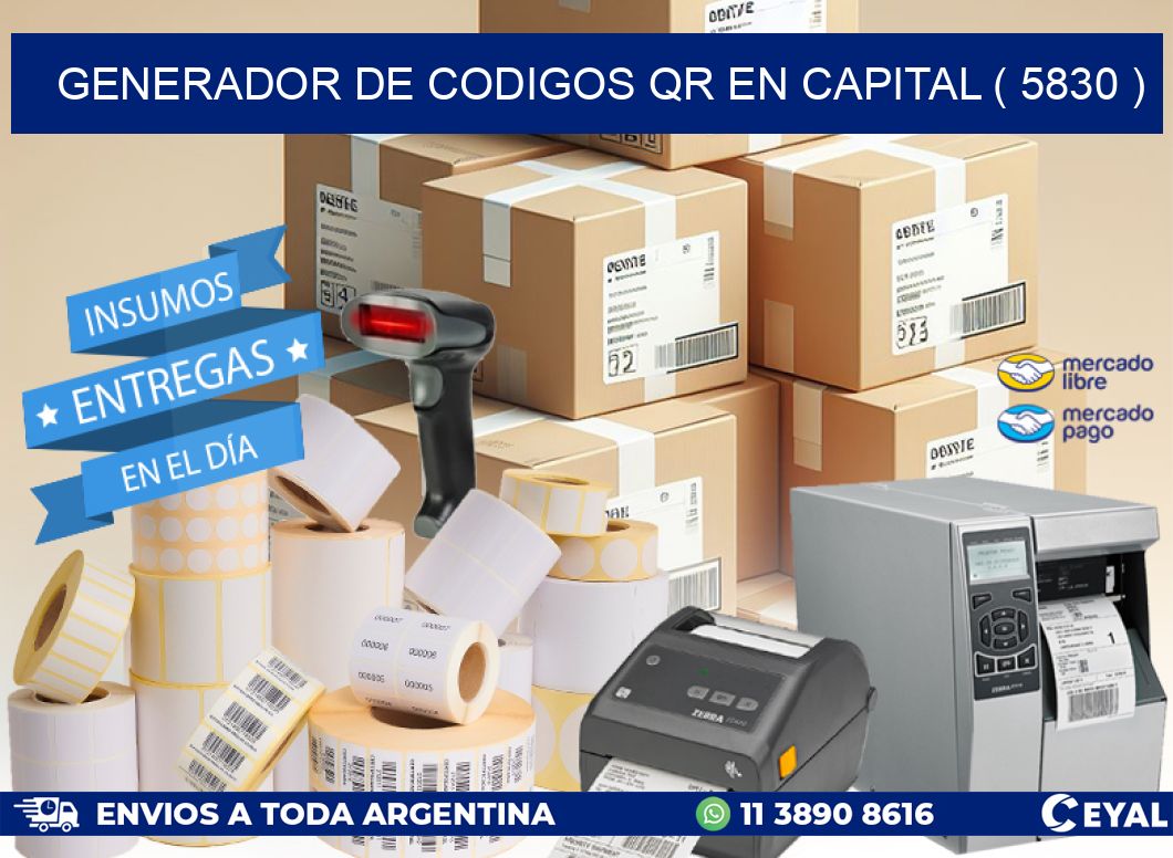 GENERADOR DE CODIGOS QR EN CAPITAL ( 5830 )