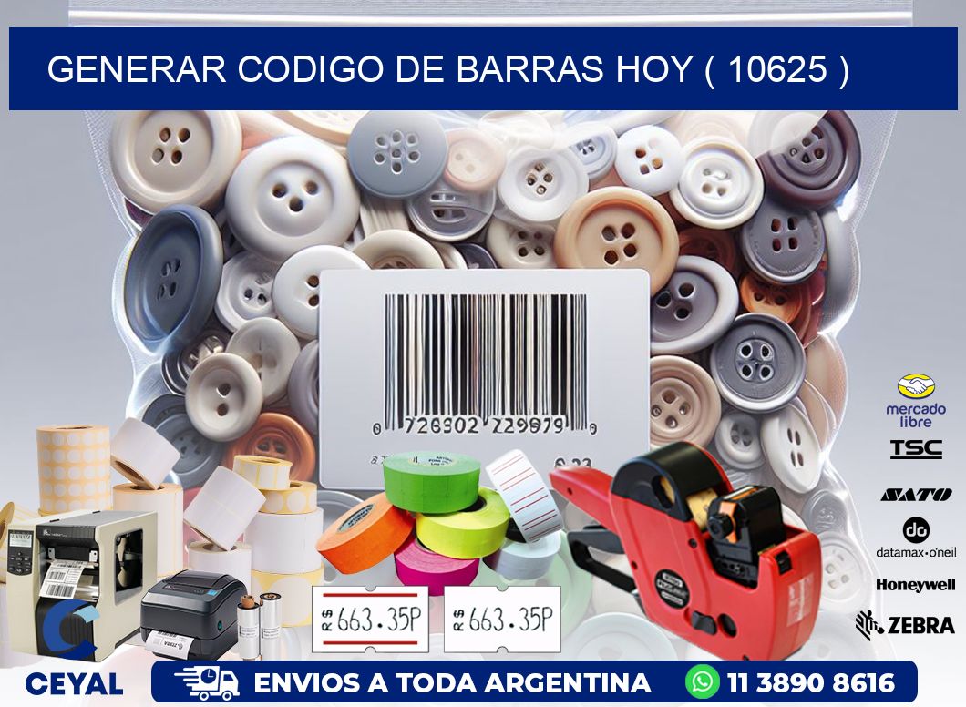 GENERAR CODIGO DE BARRAS HOY ( 10625 )