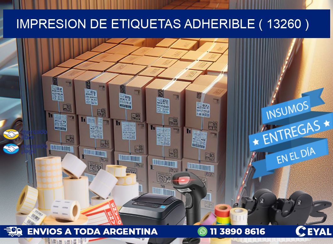 IMPRESION DE ETIQUETAS ADHERIBLE ( 13260 )