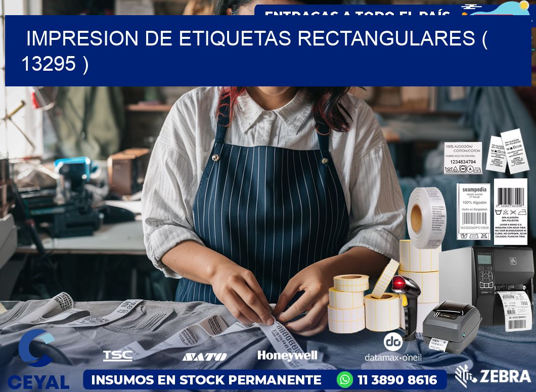 IMPRESION DE ETIQUETAS RECTANGULARES ( 13295 )