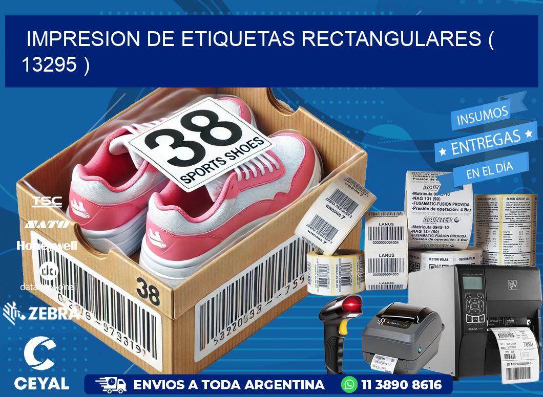 IMPRESION DE ETIQUETAS RECTANGULARES ( 13295 )