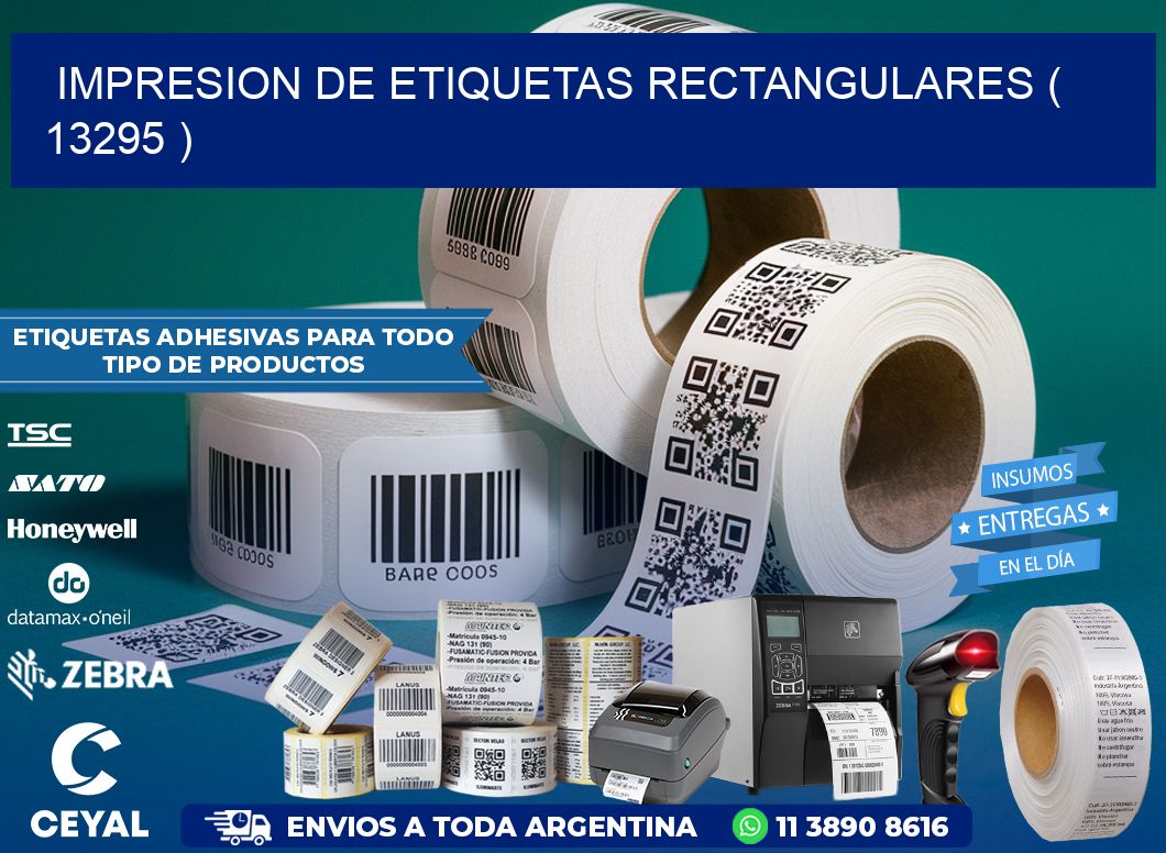 IMPRESION DE ETIQUETAS RECTANGULARES ( 13295 )