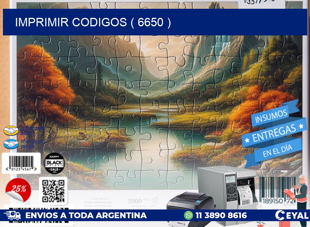 IMPRIMIR CODIGOS ( 6650 )