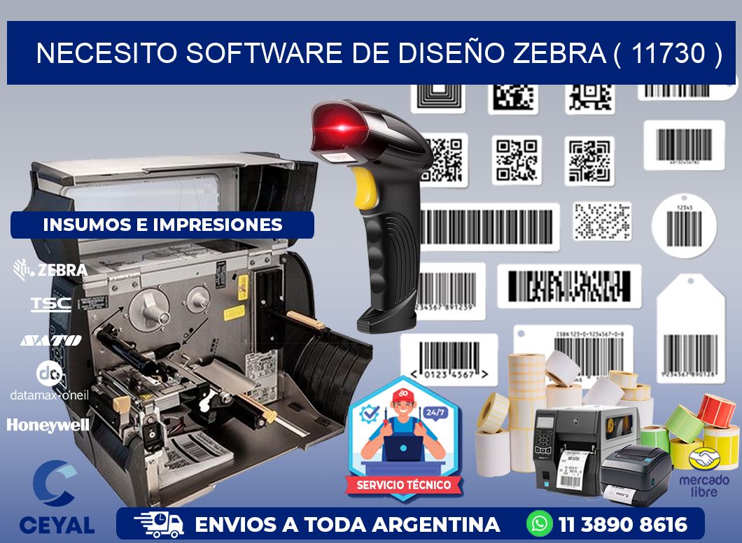 NECESITO SOFTWARE DE DISEÑO ZEBRA ( 11730 )