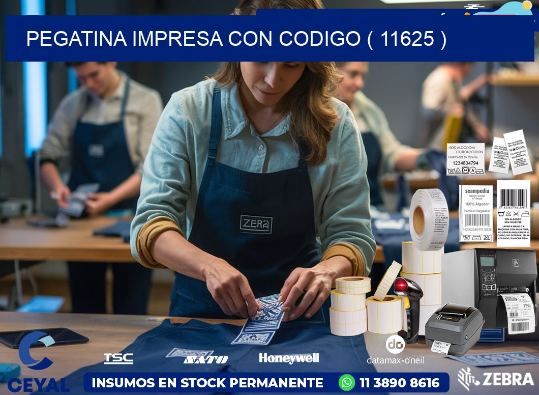 PEGATINA IMPRESA CON CODIGO ( 11625 )