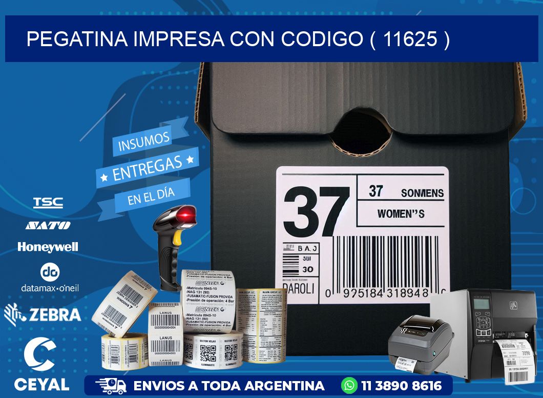 PEGATINA IMPRESA CON CODIGO ( 11625 )