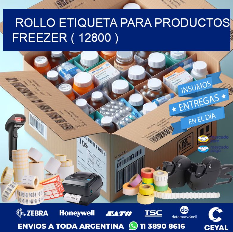 ROLLO ETIQUETA PARA PRODUCTOS FREEZER ( 12800 )