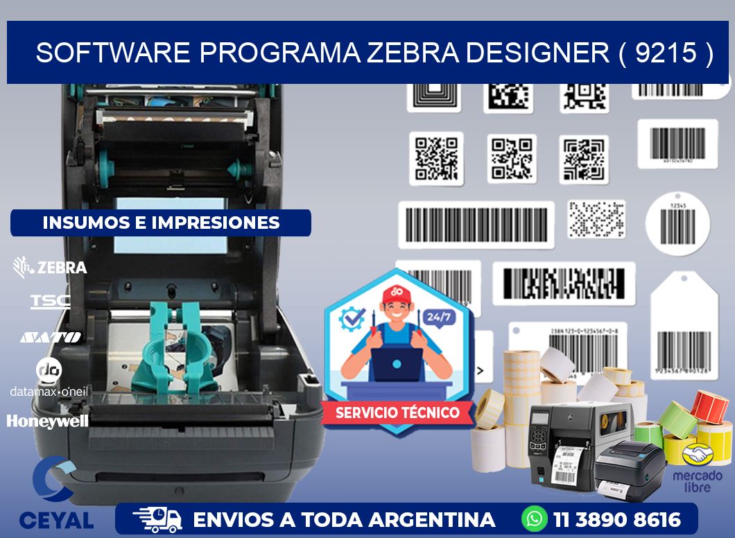 SOFTWARE PROGRAMA ZEBRA DESIGNER ( 9215 )