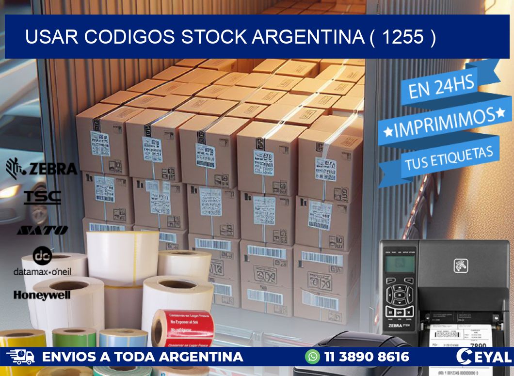 USAR CODIGOS STOCK ARGENTINA ( 1255 )