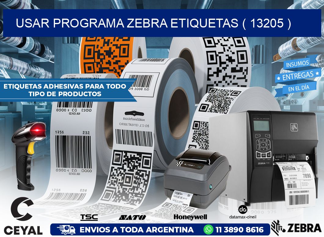 USAR PROGRAMA ZEBRA ETIQUETAS ( 13205 )