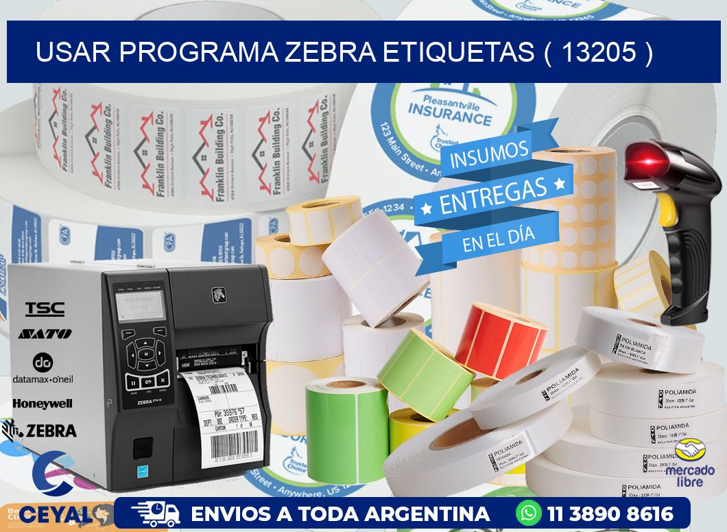 USAR PROGRAMA ZEBRA ETIQUETAS ( 13205 )