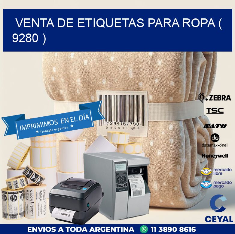 VENTA DE ETIQUETAS PARA ROPA ( 9280 )