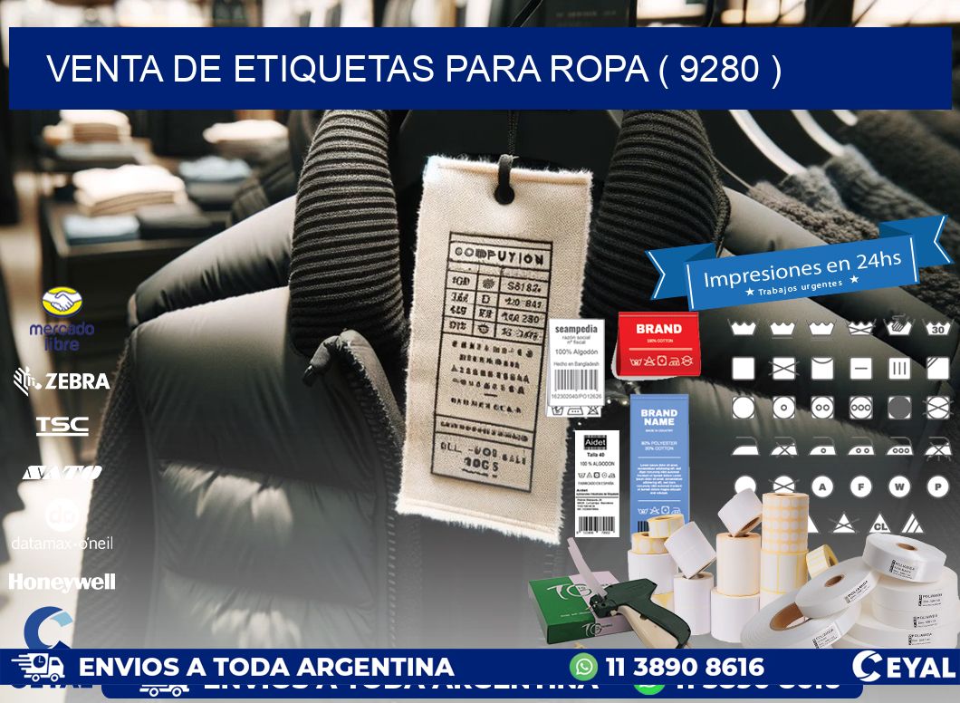 VENTA DE ETIQUETAS PARA ROPA ( 9280 )