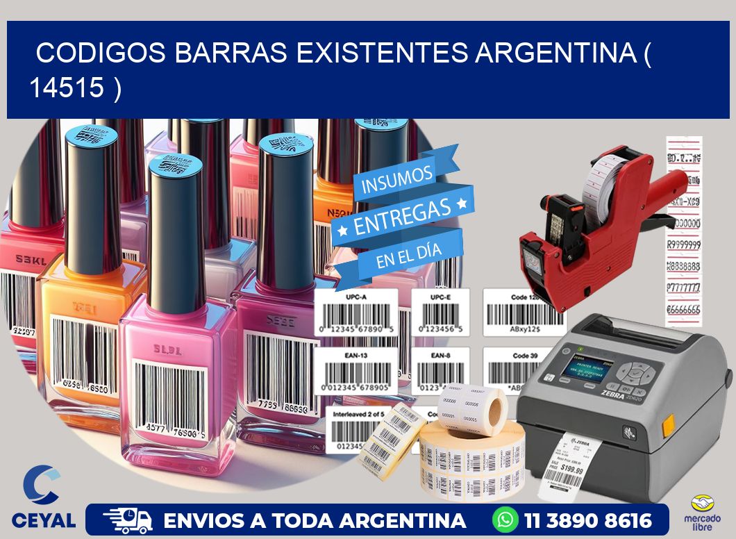 codigos barras existentes argentina ( 14515 )