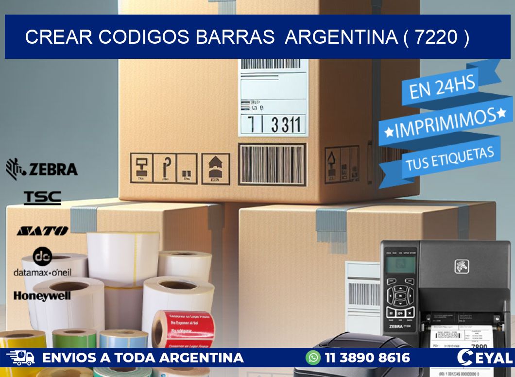 crear codigos barras  argentina ( 7220 )