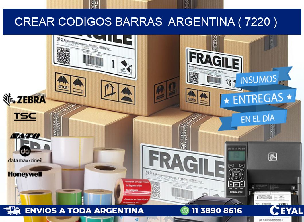 crear codigos barras  argentina ( 7220 )