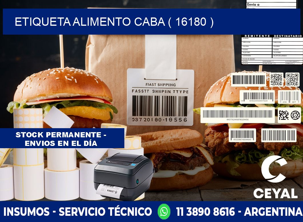 etiqueta alimento caba ( 16180 )