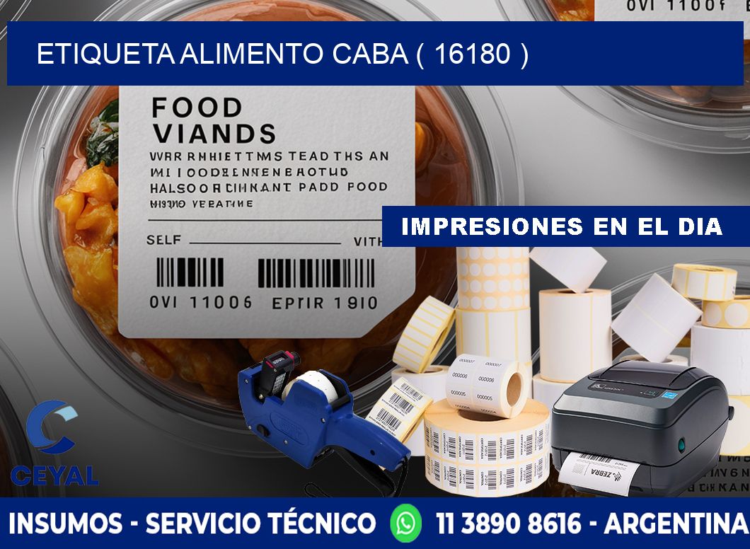 etiqueta alimento caba ( 16180 )