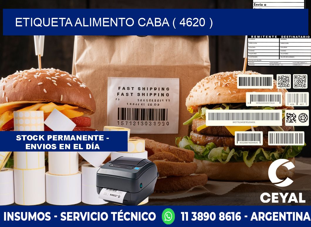 etiqueta alimento caba ( 4620 )