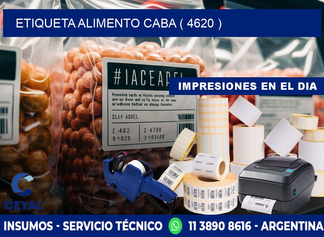etiqueta alimento caba ( 4620 )