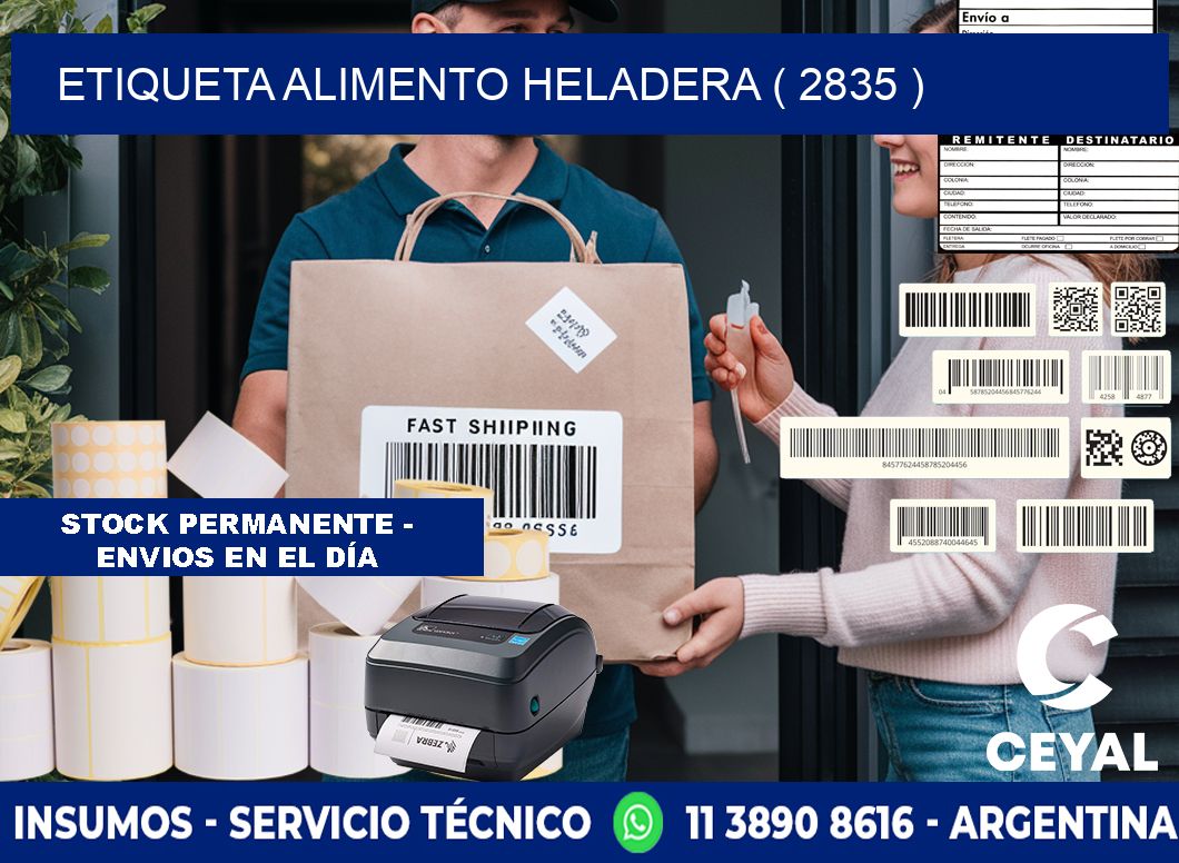 etiqueta alimento heladera ( 2835 )