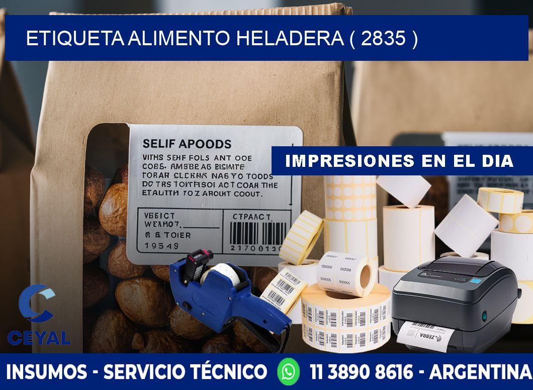 etiqueta alimento heladera ( 2835 )