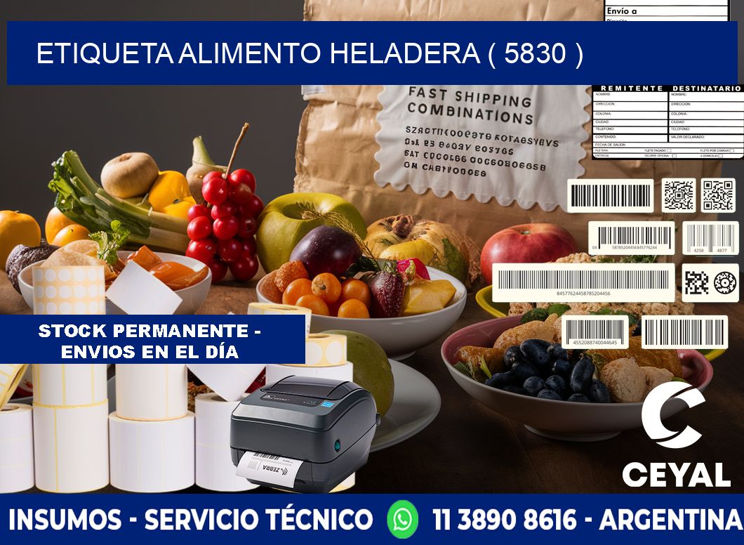 etiqueta alimento heladera ( 5830 )