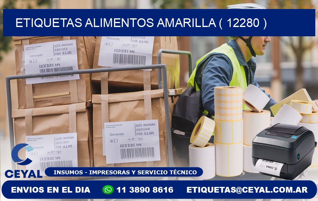 etiquetas alimentos amarilla ( 12280 )