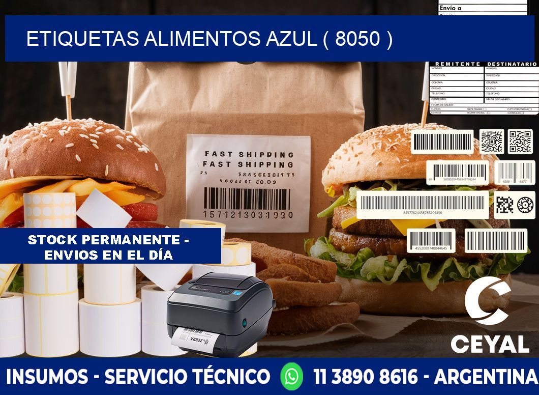 etiquetas alimentos azul ( 8050 )