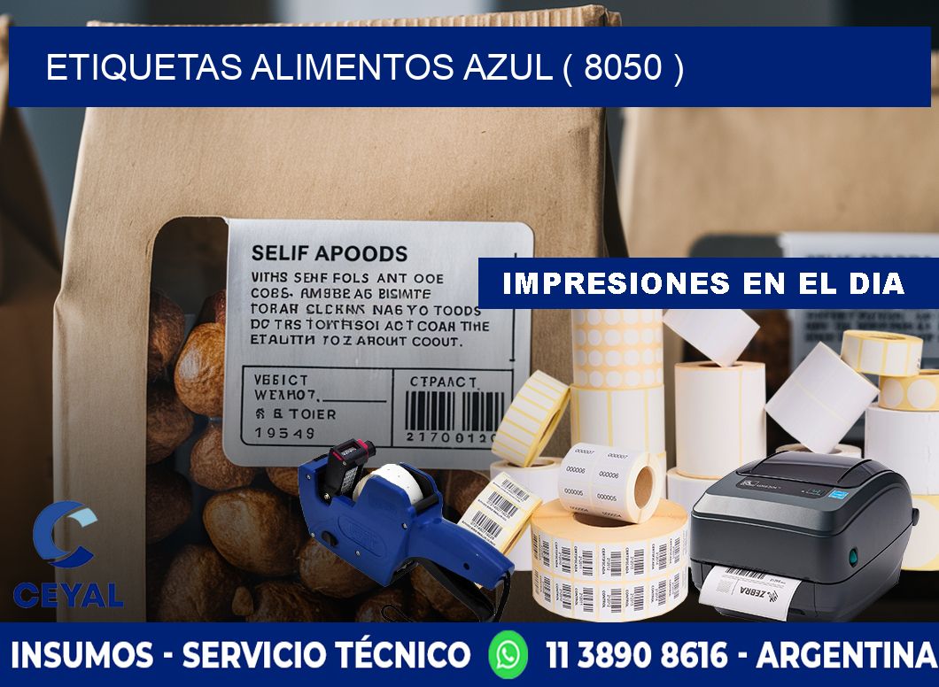 etiquetas alimentos azul ( 8050 )