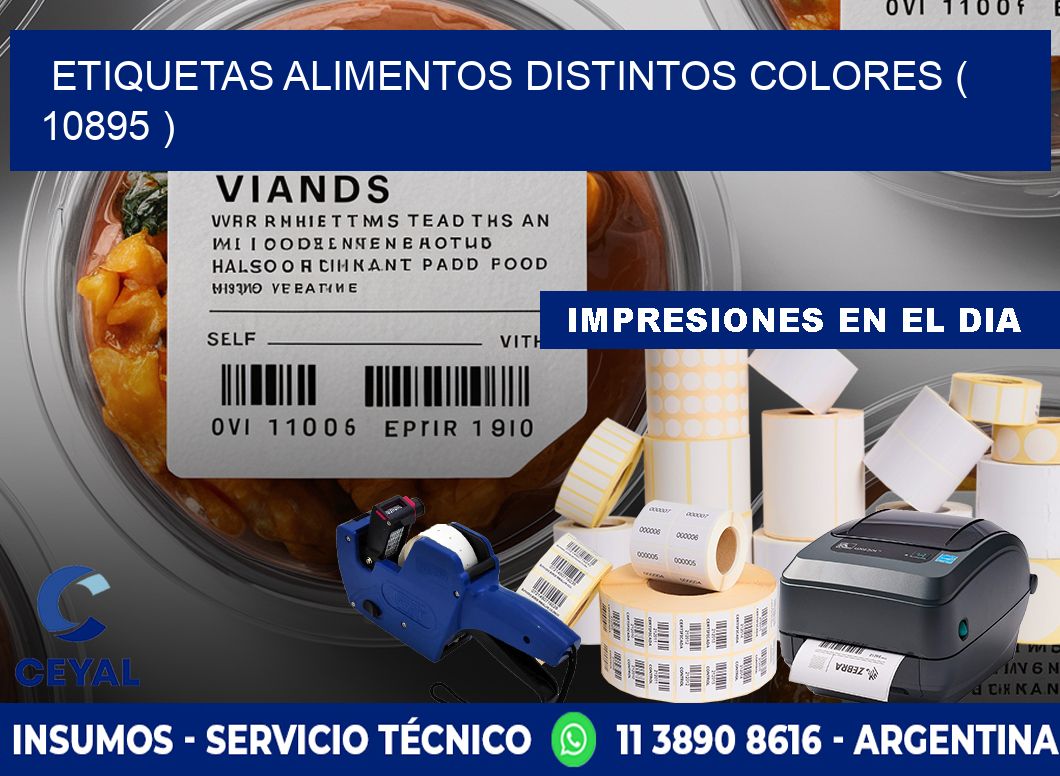 etiquetas alimentos distintos colores ( 10895 )