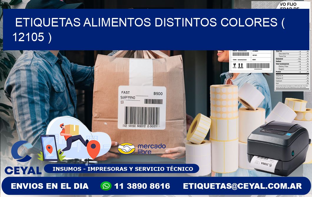 etiquetas alimentos distintos colores ( 12105 )