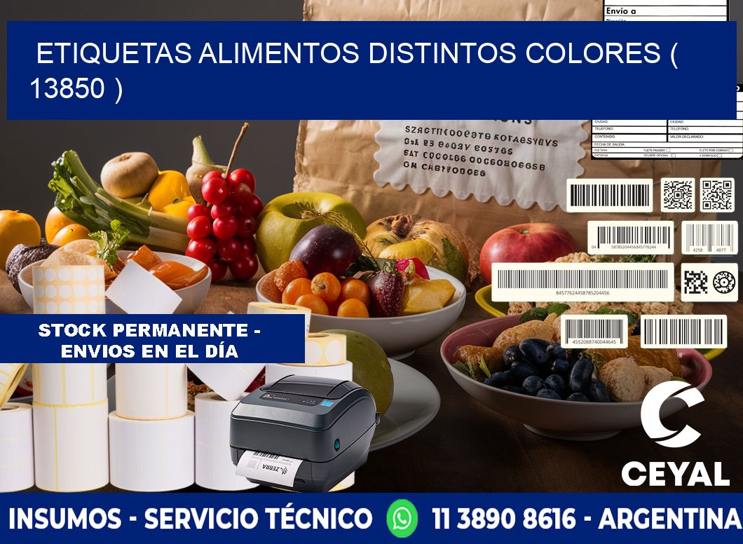 etiquetas alimentos distintos colores ( 13850 )