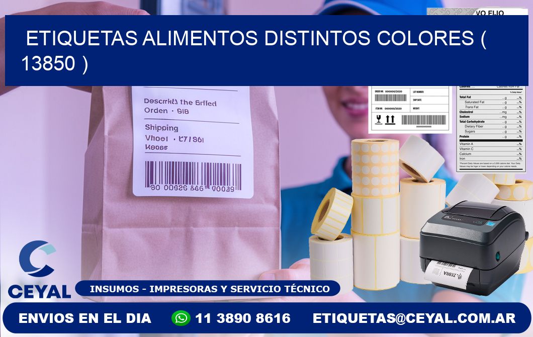 etiquetas alimentos distintos colores ( 13850 )