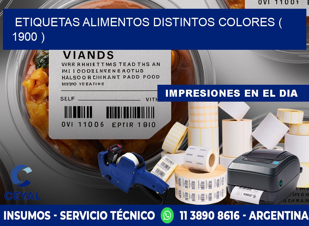 etiquetas alimentos distintos colores ( 1900 )