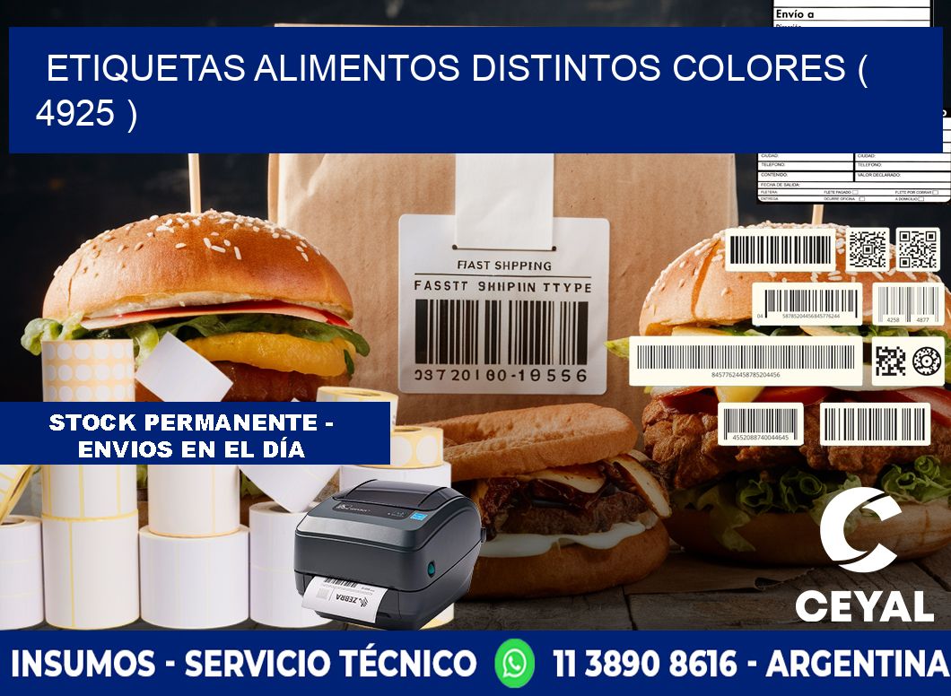 etiquetas alimentos distintos colores ( 4925 )
