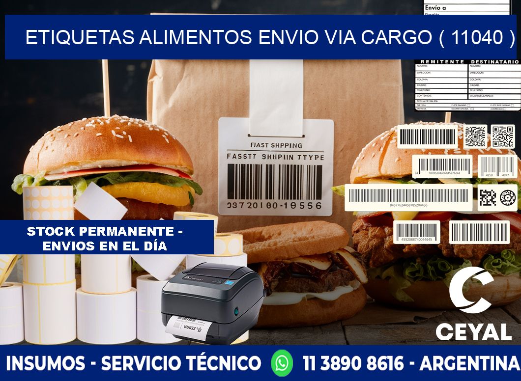 etiquetas alimentos envio via cargo ( 11040 )