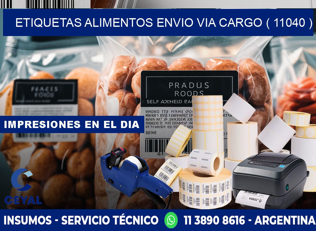 etiquetas alimentos envio via cargo ( 11040 )