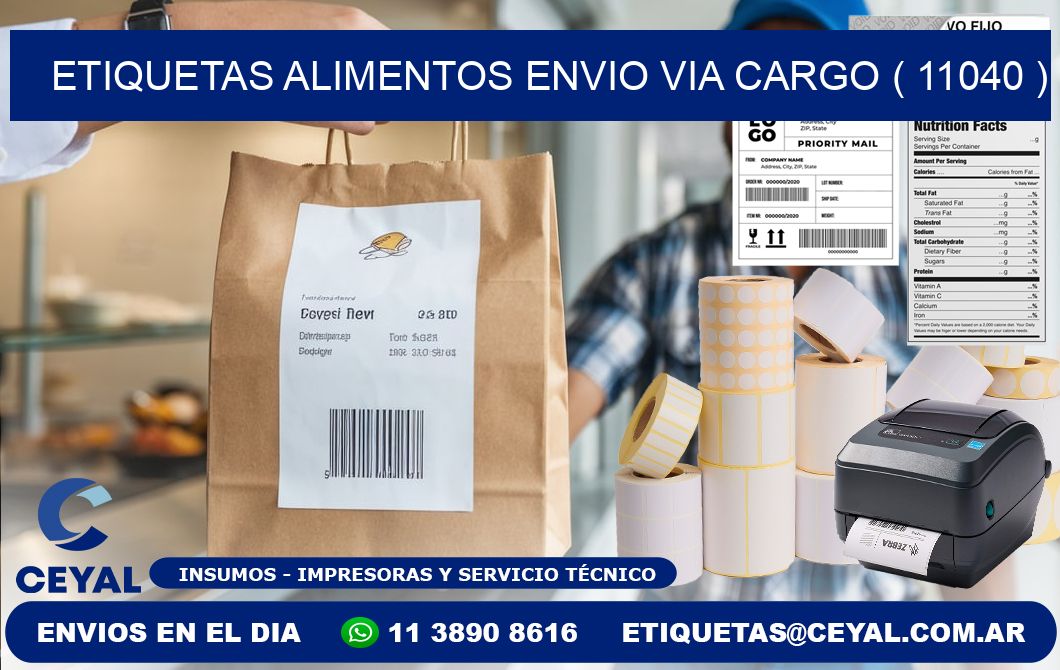 etiquetas alimentos envio via cargo ( 11040 )