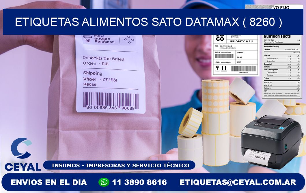 etiquetas alimentos sato datamax ( 8260 )