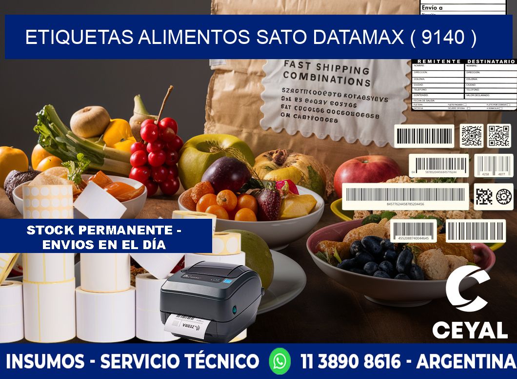 etiquetas alimentos sato datamax ( 9140 )