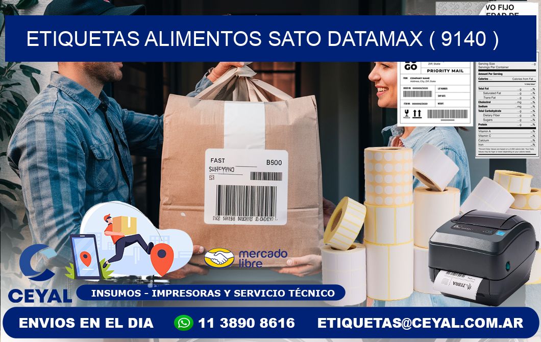 etiquetas alimentos sato datamax ( 9140 )