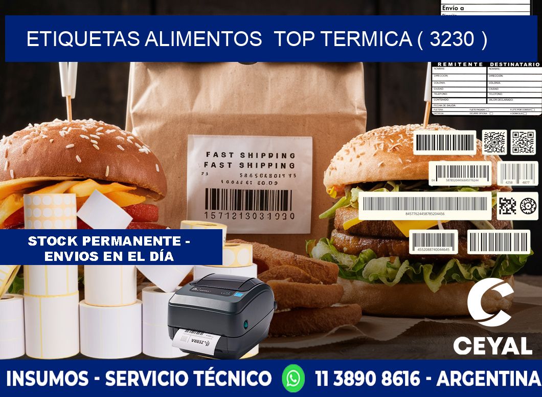 etiquetas alimentos  top termica ( 3230 )