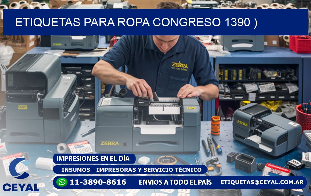 etiquetas para ropa congreso 1390 )