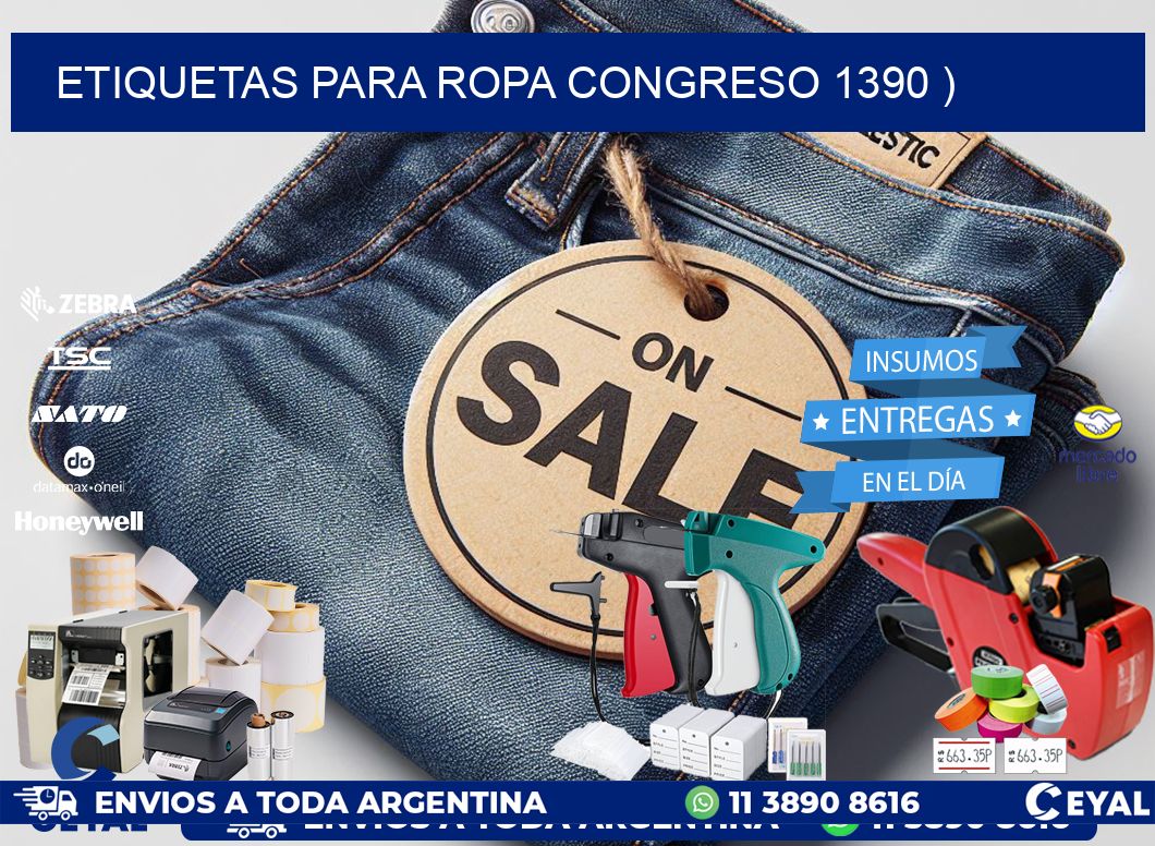 etiquetas para ropa congreso 1390 )